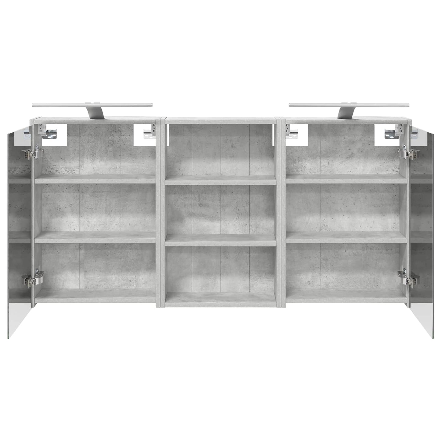 Badeværelsesskabsæt 3 stk. 126 x 16 x 62.5 cm Konstrueret træ