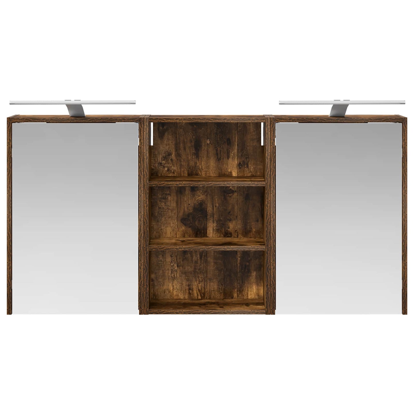Badeværelsesskabsæt 3 stk. 126 x 16 x 62.5 cm Konstrueret træ