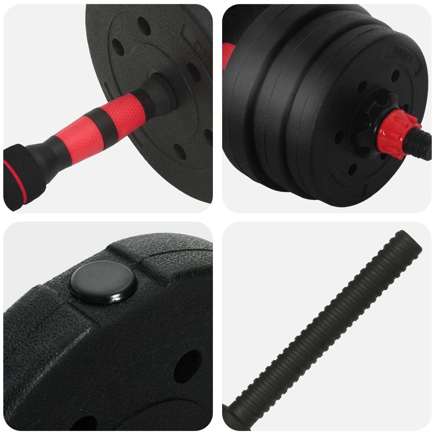 4-i-1 Håndvægt Sæt 30kg Sort og rød Cement og jernsand