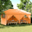 Party Tent 292 x 580 x 315 cm Orange Oxford stof