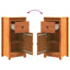 Sideboard Voks brun 39 x 34,5 x 80 cm Massiv fyrretræ