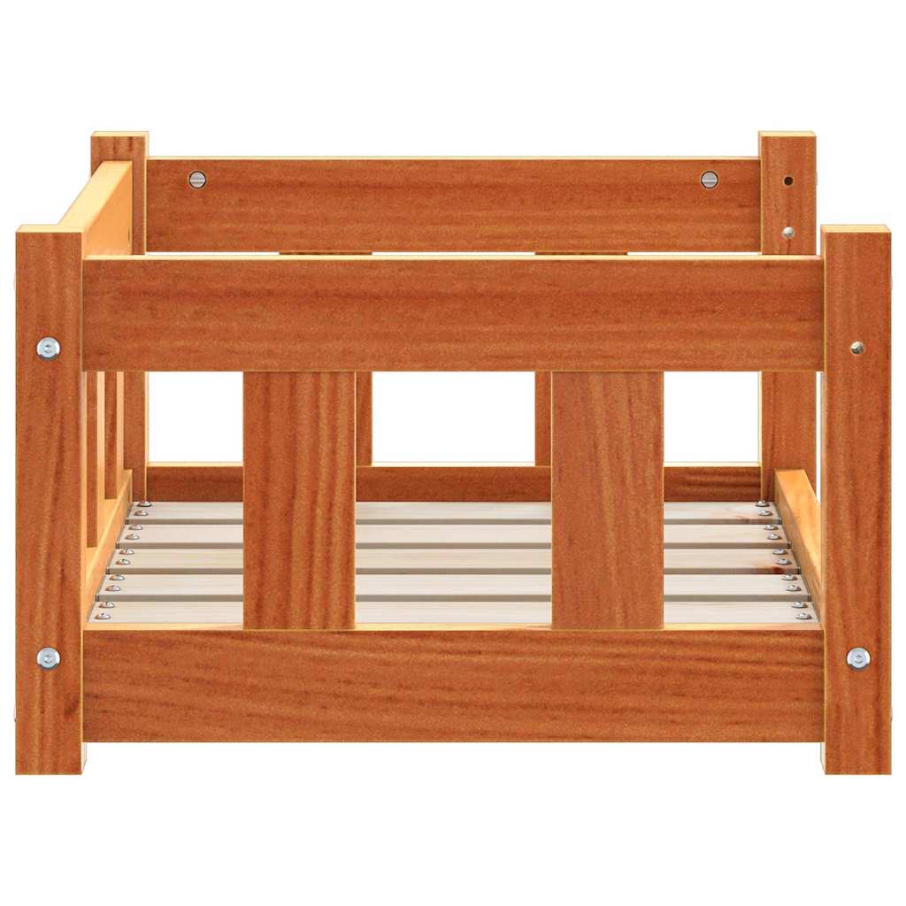 Hundeseng Voks brun 55 x 45 x 28 cm Massiv fyrretræ