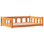 Hundeseng Voks brun 100 x 70 x 28 cm Massiv fyrretræ