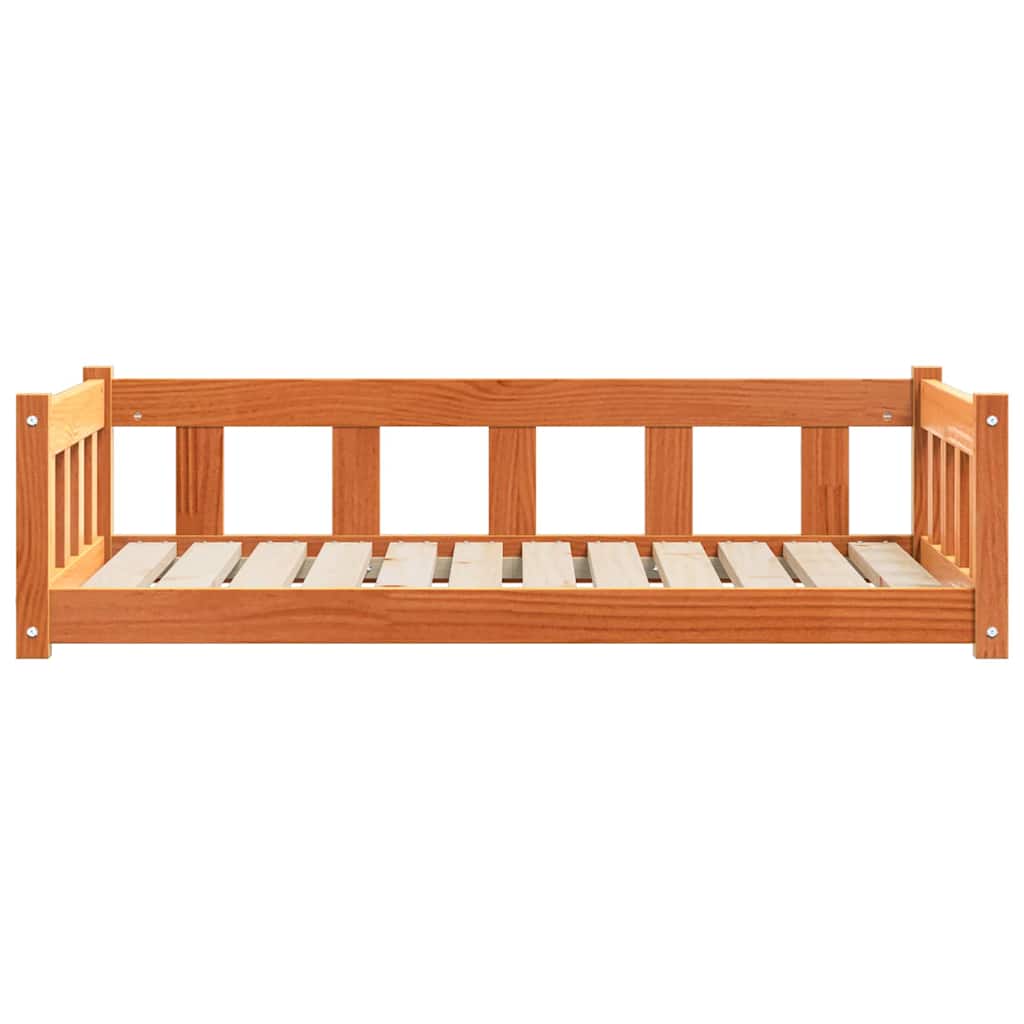 Hundeseng Voks brun 100 x 70 x 28 cm Massiv fyrretræ