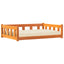 Hundeseng Voks brun 100 x 70 x 28 cm Massiv fyrretræ