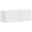 TV vægskab 2 pcs Hvid 39 x 31 x 29,5 cm Konstrueret træ