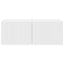 TV vægskab 2 pcs Hvid 39 x 31 x 29,5 cm Konstrueret træ