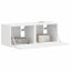 TV vægskab 2 pcs Hvid 39 x 31 x 29,5 cm Konstrueret træ