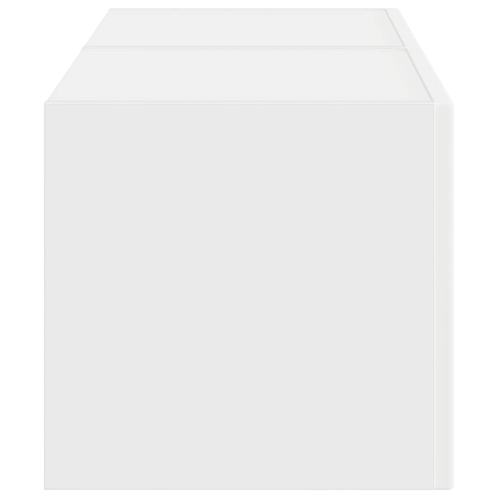 TV vægskab 2 pcs Hvid 39 x 31 x 29,5 cm Konstrueret træ