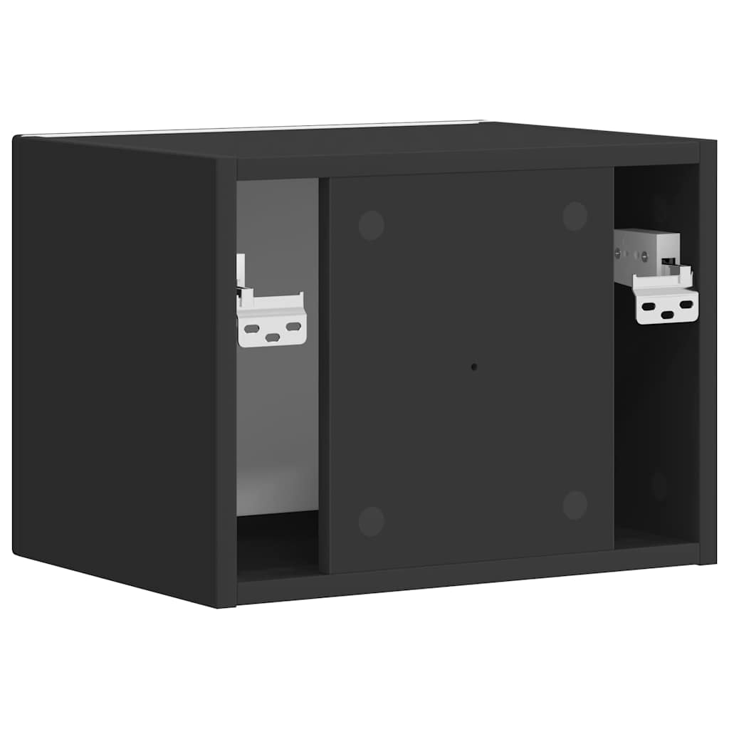 TV vægskab Vægmonteret Sort 39 x 31 x 29,5 cm Konstrueret træ