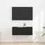 TV vægskab 2 pcs Sort 39 x 31 x 29,5 cm Konstrueret træ