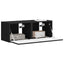 TV vægskab 2 pcs Sort 39 x 31 x 29,5 cm Konstrueret træ