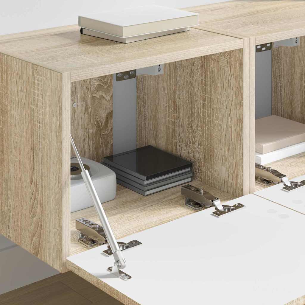 TV vægskab 2 pcs Sonoma 39 x 31 x 29,5 cm Konstrueret træ