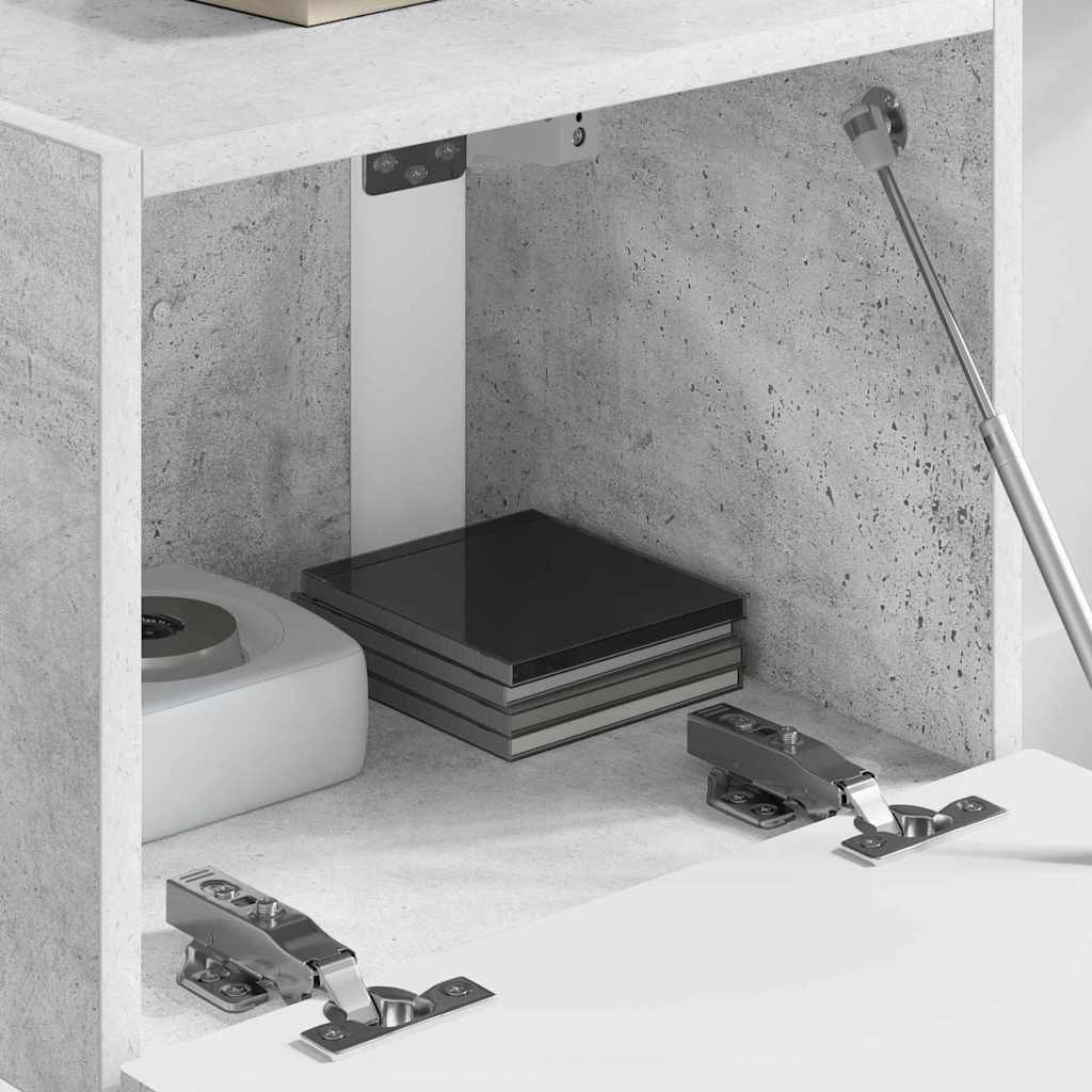 TV vægskab Vægmonteret Beton 39 x 31 x 29,5 cm Konstrueret træ