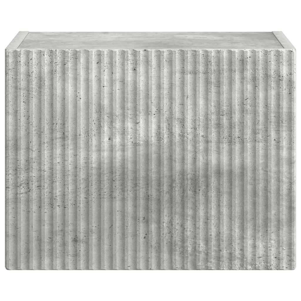 TV vægskab Vægmonteret Beton 39 x 31 x 29,5 cm Konstrueret træ