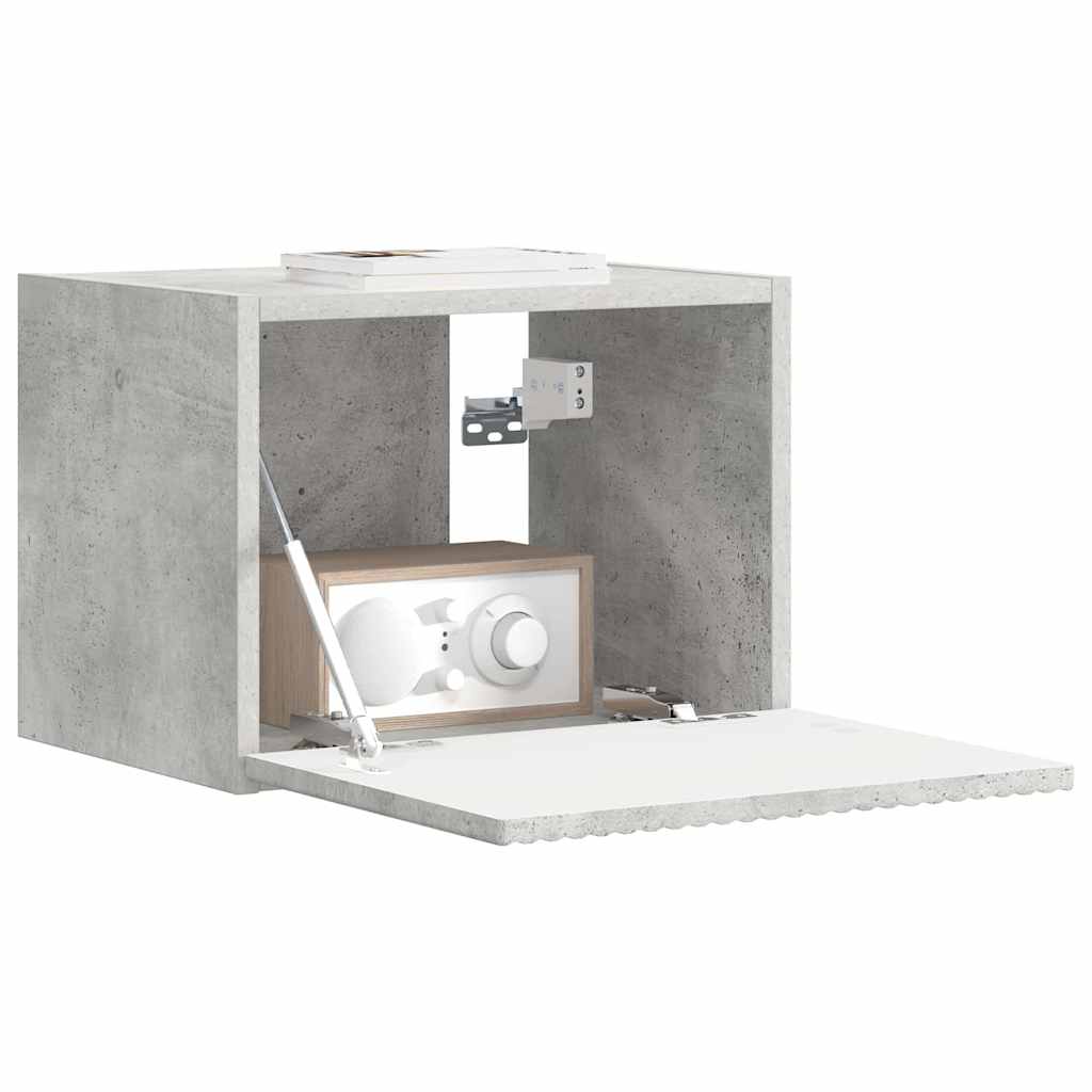 TV vægskab Vægmonteret Beton 39 x 31 x 29,5 cm Konstrueret træ