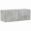 TV vægskab 2 pcs Beton 39 x 31 x 29,5 cm Konstrueret træ