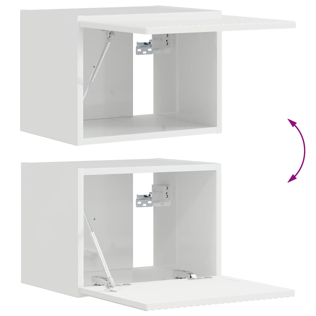 TV vægskab Gloss Hvid 39 x 31 x 29,5 cm Konstrueret træ