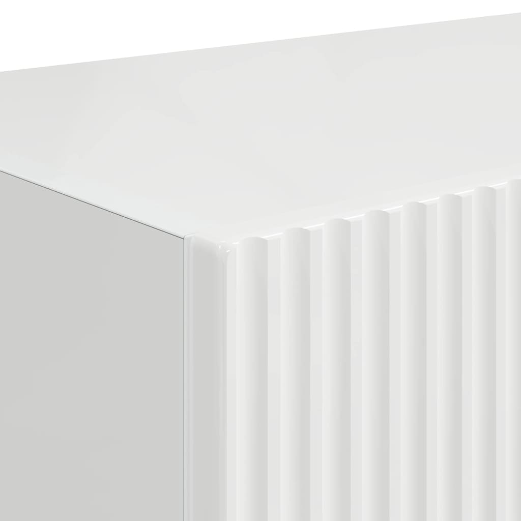 TV vægskab 2 pcs Gloss Hvid 39 x 31 x 29,5 cm Konstrueret træ