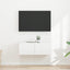 TV vægskab 2 pcs Gloss Hvid 39 x 31 x 29,5 cm Konstrueret træ