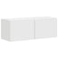 TV vægskab 2 pcs Gloss Hvid 39 x 31 x 29,5 cm Konstrueret træ
