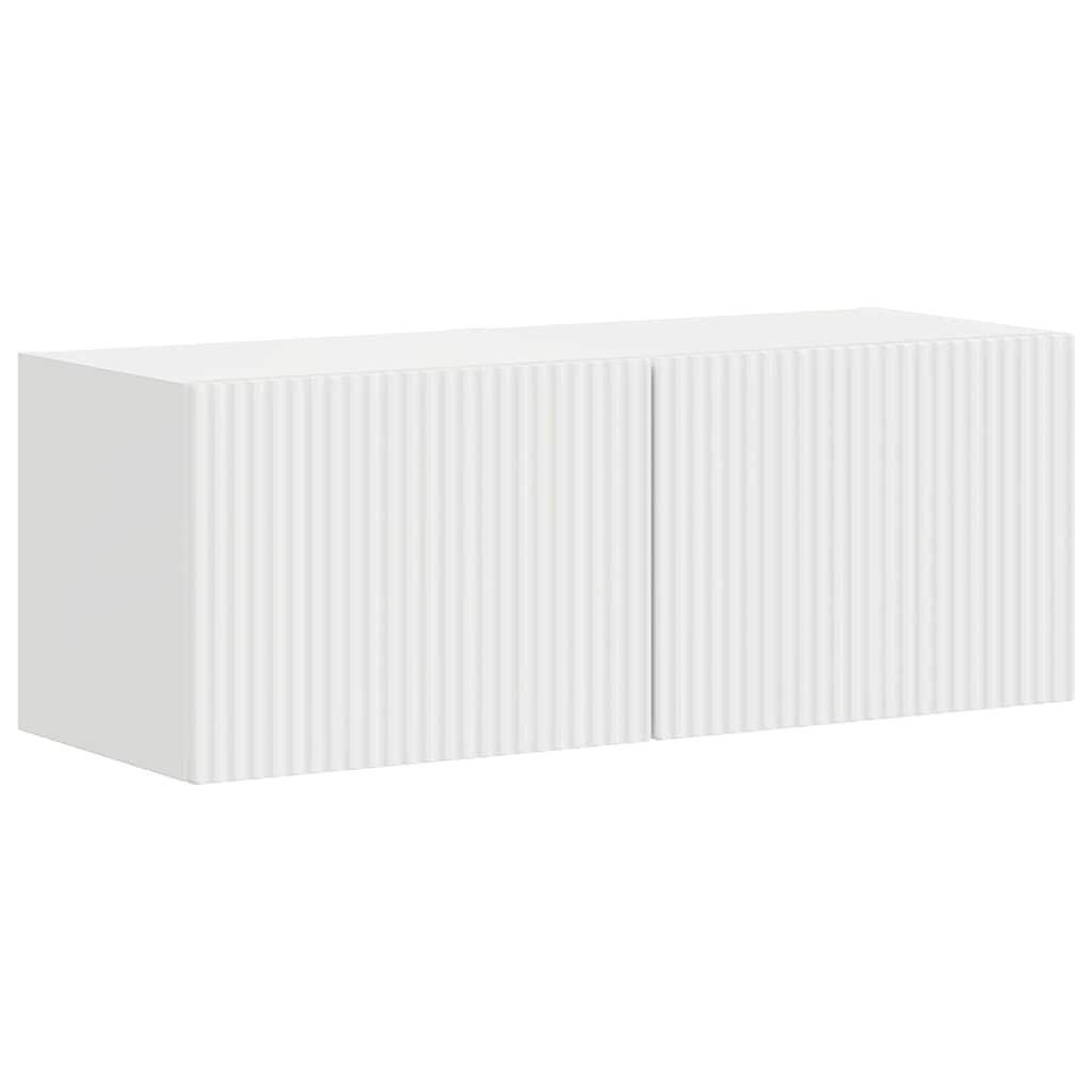 TV vægskab 2 pcs Gloss Hvid 39 x 31 x 29,5 cm Konstrueret træ