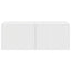 TV vægskab 2 pcs Gloss Hvid 39 x 31 x 29,5 cm Konstrueret træ