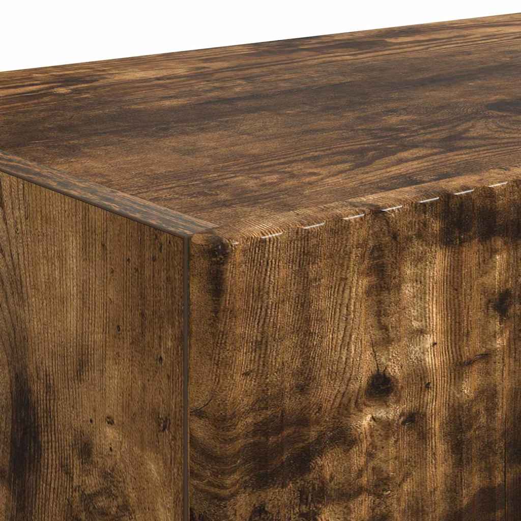 TV vægskab 2 pcs Røget eg 39 x 31 x 29,5 cm Konstrueret træ
