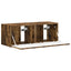TV vægskab 2 pcs Røget eg 39 x 31 x 29,5 cm Konstrueret træ