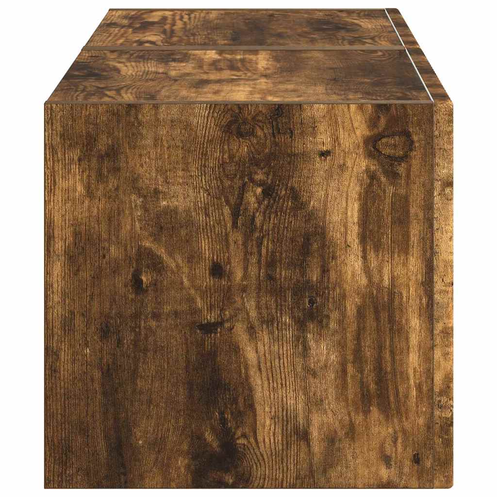 TV vægskab 2 pcs Røget eg 39 x 31 x 29,5 cm Konstrueret træ