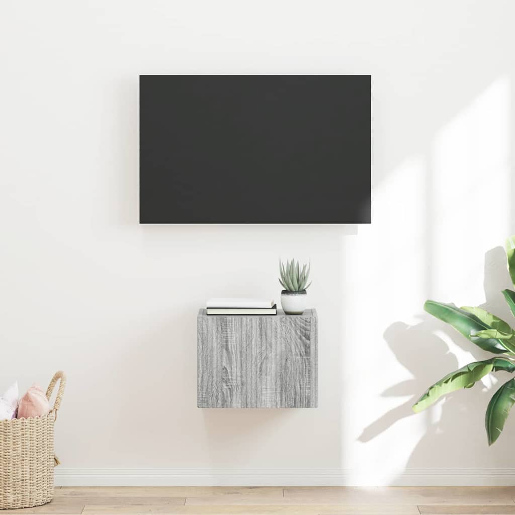 TV vægskab Grå Sonoma 39 x 31 x 29,5 cm Konstrueret træ