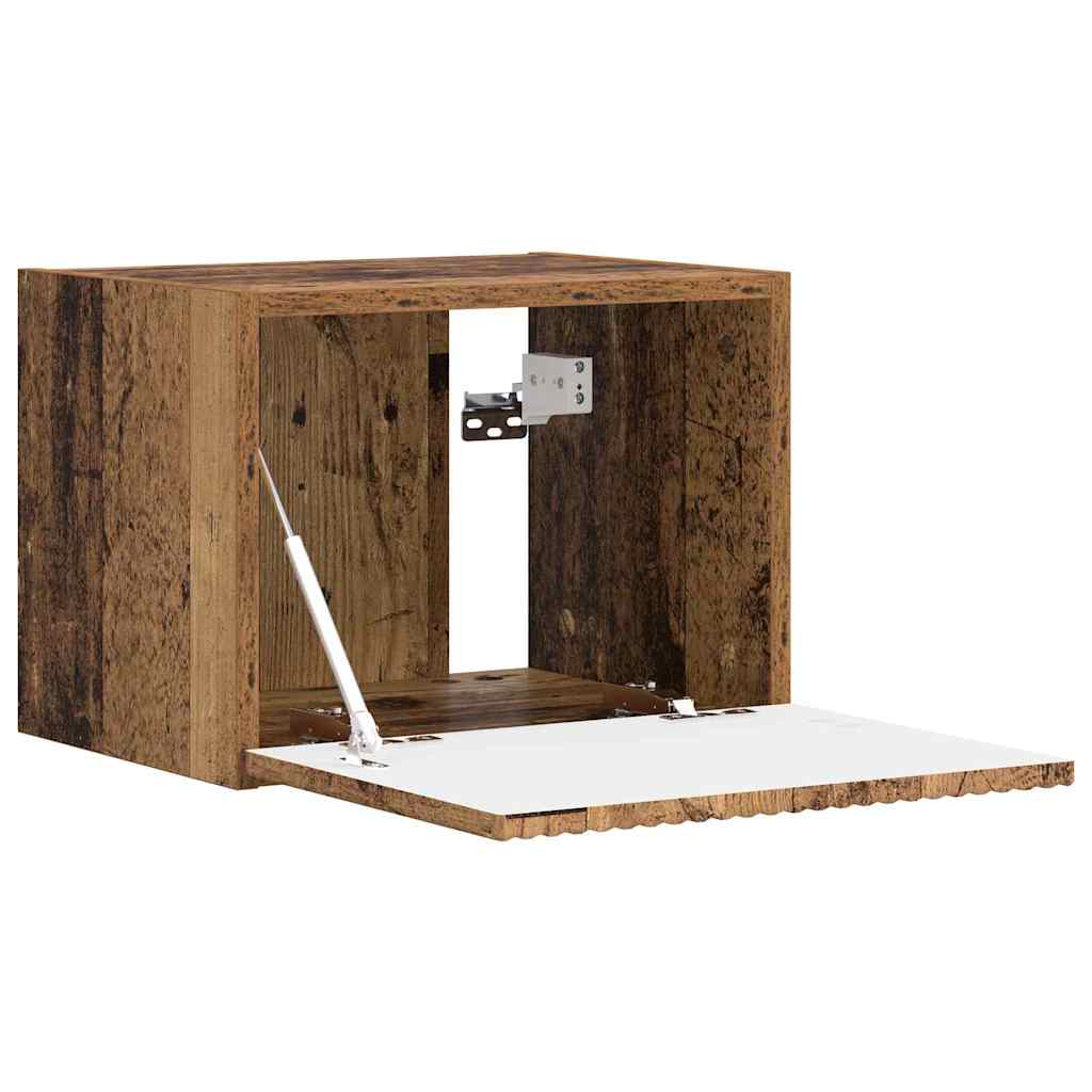 TV vægskab 2 pcs Gammelt træ 39 x 31 x 29,5 cm Konstrueret træ