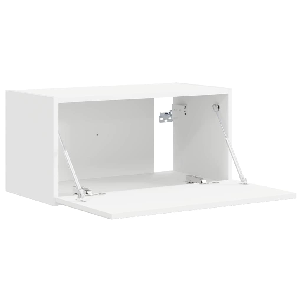 TV vægskab Vægmonteret Hvid 60 x 31 x 29,5 cm Konstrueret træ