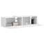 TV vægskab 2 pcs Hvid 60 x 31 x 29,5 cm Konstrueret træ