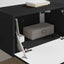 TV vægskab 2 pcs Sort 60 x 31 x 29,5 cm Konstrueret træ