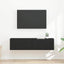 TV vægskab 2 pcs Sort 60 x 31 x 29,5 cm Konstrueret træ
