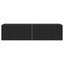 TV vægskab 2 pcs Sort 60 x 31 x 29,5 cm Konstrueret træ