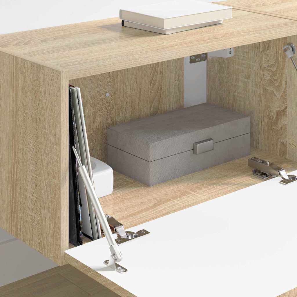 TV vægskab 2 pcs Sonoma 60 x 31 x 29,5 cm Konstrueret træ