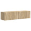 TV vægskab 2 pcs Sonoma 60 x 31 x 29,5 cm Konstrueret træ