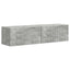 TV vægskab 2 pcs Beton 60 x 31 x 29,5 cm Konstrueret træ