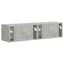 TV vægskab 2 pcs Beton 60 x 31 x 29,5 cm Konstrueret træ