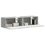 TV vægskab 2 pcs Beton 60 x 31 x 29,5 cm Konstrueret træ