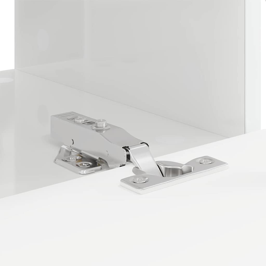 TV vægskab 2 pcs Gloss Hvid 60 x 31 x 29,5 cm Konstrueret træ