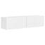 TV vægskab 2 pcs Gloss Hvid 60 x 31 x 29,5 cm Konstrueret træ