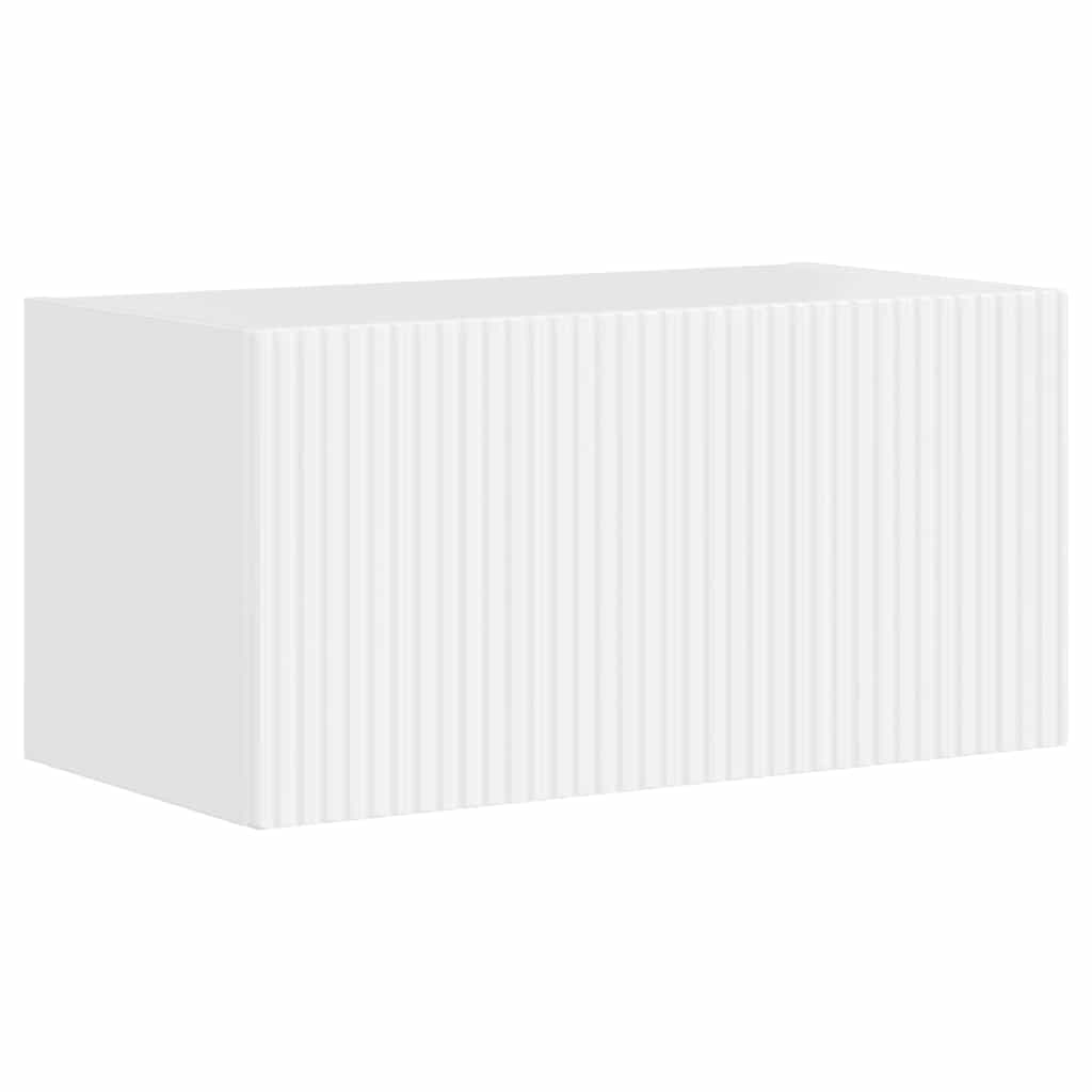 TV vægskab 2 pcs Gloss Hvid 60 x 31 x 29,5 cm Konstrueret træ