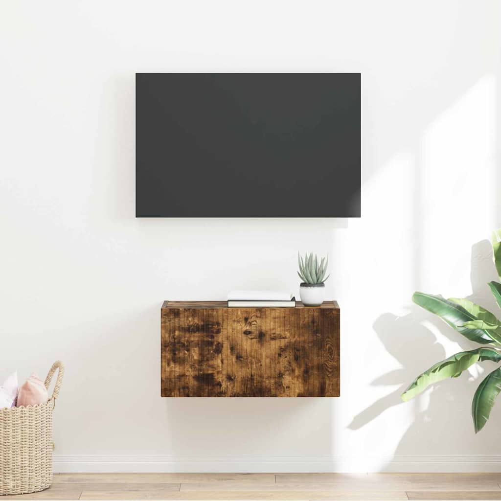 TV vægskab Røget eg 60 x 31 x 29,5 cm Konstrueret træ
