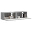 TV vægskab 2 pcs Grå Sonoma 60 x 31 x 29,5 cm Konstrueret træ