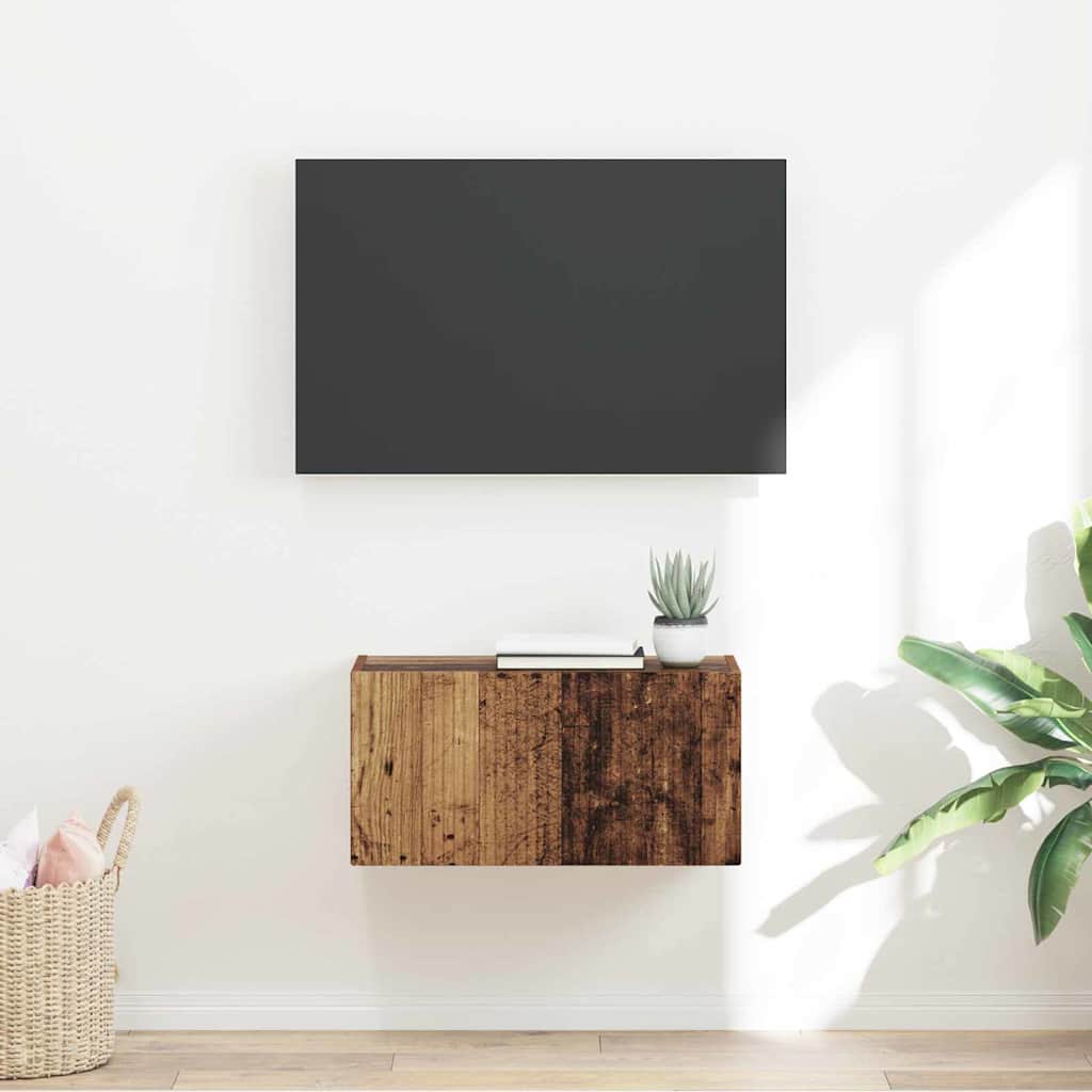 TV vægskab Gammelt træ 60 x 31 x 29,5 cm Konstrueret træ