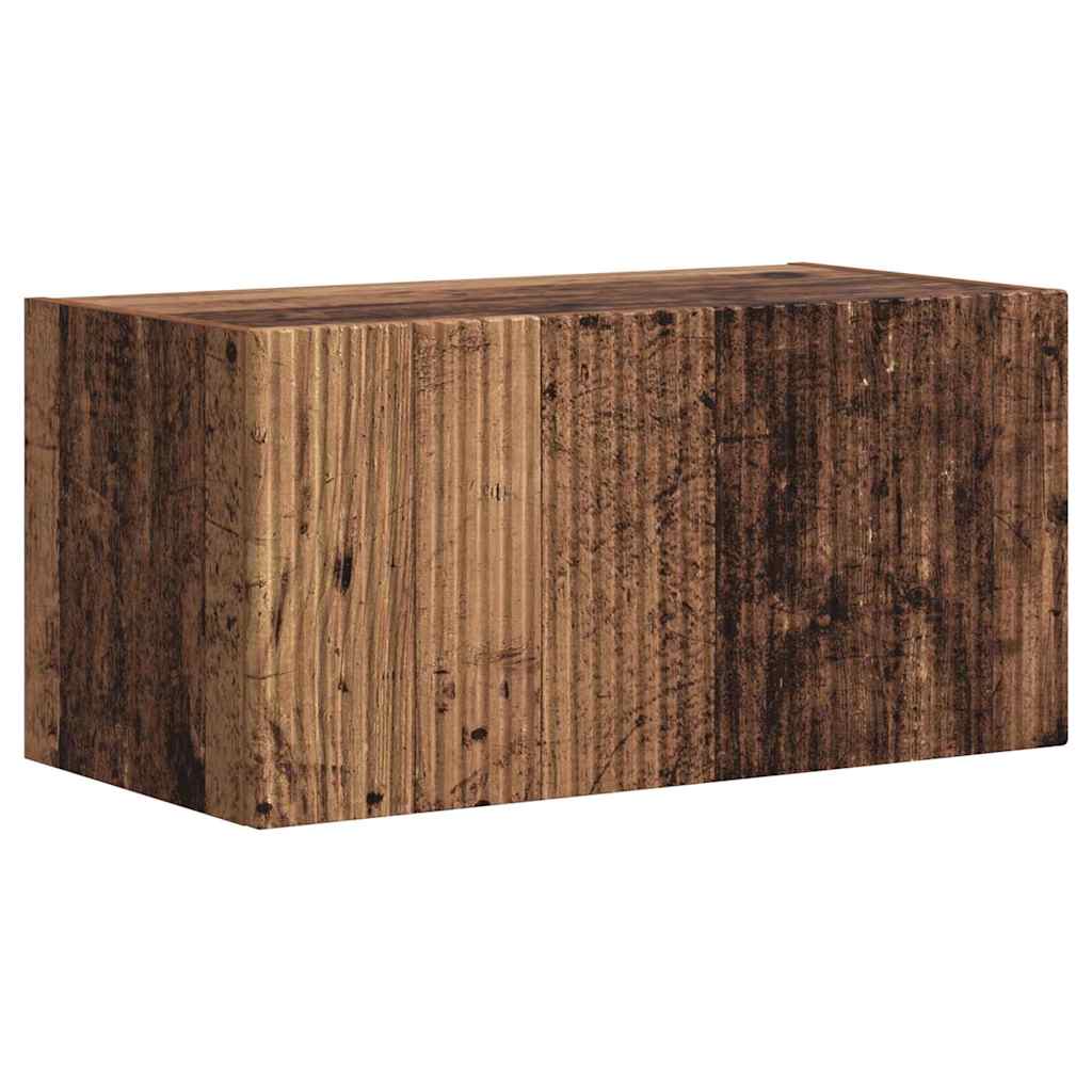 TV vægskab 2 pcs Gammelt træ 60 x 31 x 29,5 cm Konstrueret træ