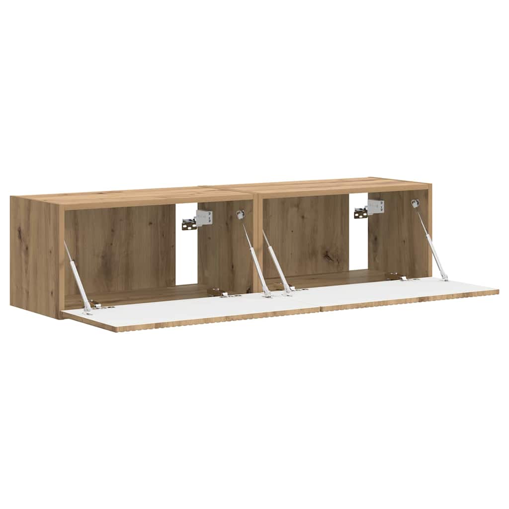 TV vægskab 2 pcs Artisan eg 60 x 31 x 29,5 cm Konstrueret træ
